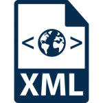 xml Symbol blau